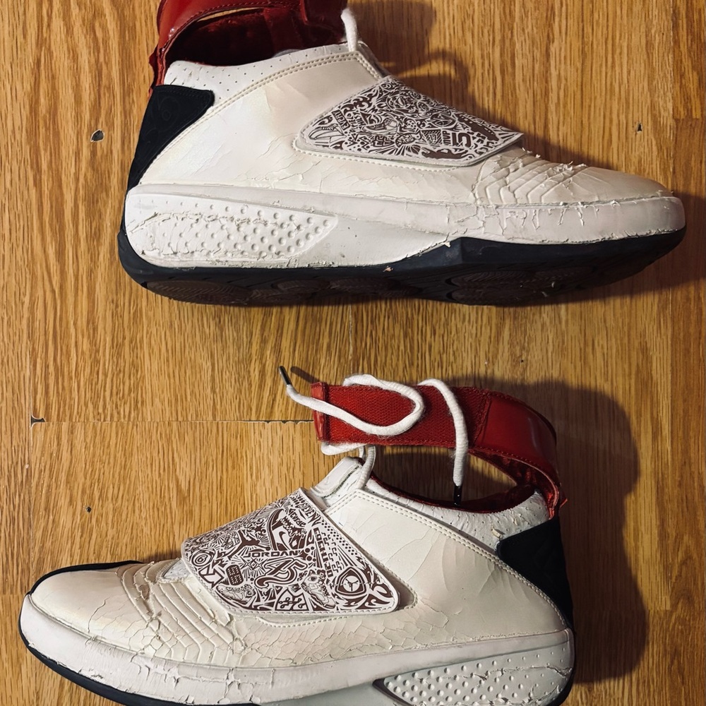Jordan White Red Black High-Top Sneakers
